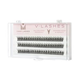 MANY BEAUTY False Eyelash Clusters, Pack of 120, Individual Eyelash Extensions, 8-18 mm, Cluster Lashes for Eyelash Extension, V-Braiding Artificial Eyelashes (0.07 C 11 mm)