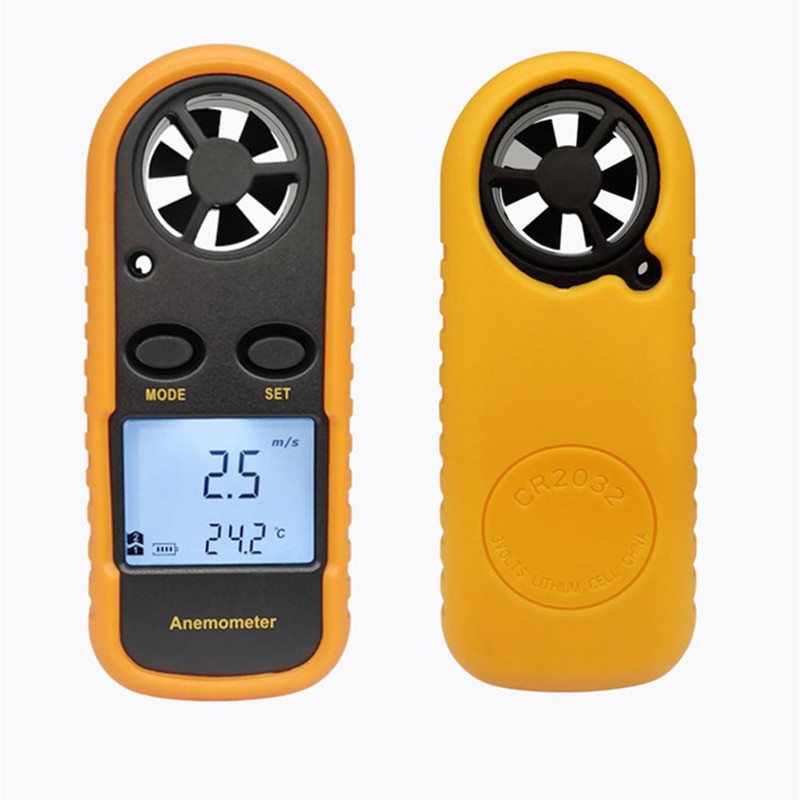 Digital Anemometer Backlit Quick Response Mini Portable Wind Speed Meter