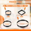 Patelai 6 Pcs Egg Ring Pancake Ring Set Stainless Steel