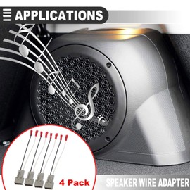 Car Speaker Wiring Harnesses, 4 Pack 72-5512 Car Speaker Connector Harness Adapter for Ford F-150 F-350 for Ranger 1995-1997 Mustang 1994-2004 Ranger Mercury Sable 1990-1999, Lincoln Town 1990-2002