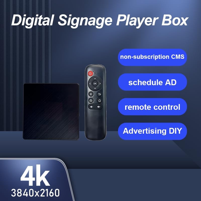 Lunzn Adertising Media Player Box Commercial Display Mate Remote Publish