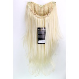 WIG ME UP - H9505-613 Clip-in Hairpiece with 7 Clips, 3/4 Wig Light Blonde, Light Blonde, 60 cm Hair Extension Wig