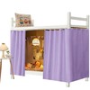 Navhao Dorm Home Solid Thicken Bunk Blackout Bed Curtains Cloth