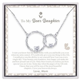 AM ANNIS MUNN Daughter Gift From Mom, To My Daughter Necklace From Dad Sterling Silver Necklace for Daughter Gifts From Dad, Birthday Gifts for Daughter