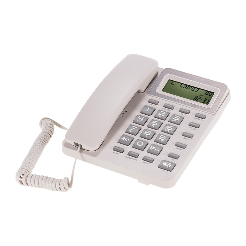 Desktop Corded Landline Phone Fixed Telephone with LCD Display Mute/