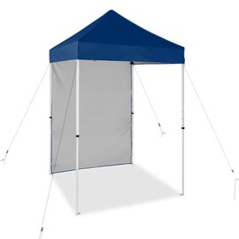 EAGLE PEAK Pop up Canopy 5x5, Outdoor Portable Canopy Tent with One Removable Sunwall, Carry Bag Included, Dark Blue