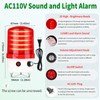 Industrial LED Rotating Warning Light, AC110V Red Strobe Light for