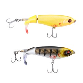 BESPORTBLE 2pcs Spiral Propeller Fishing Lures Hard Bait for Sea Fishing Simulation Design Sturdy Plastic Accessories
