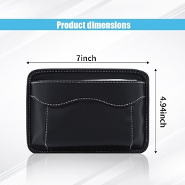 JOYCOURT Organizador de bolsillo lateral para asiento de coche, mini relleno de piel sintético para asiento de automóvil, bolsa de soporte para teléfono, organizador de accesorios de bolsillo para