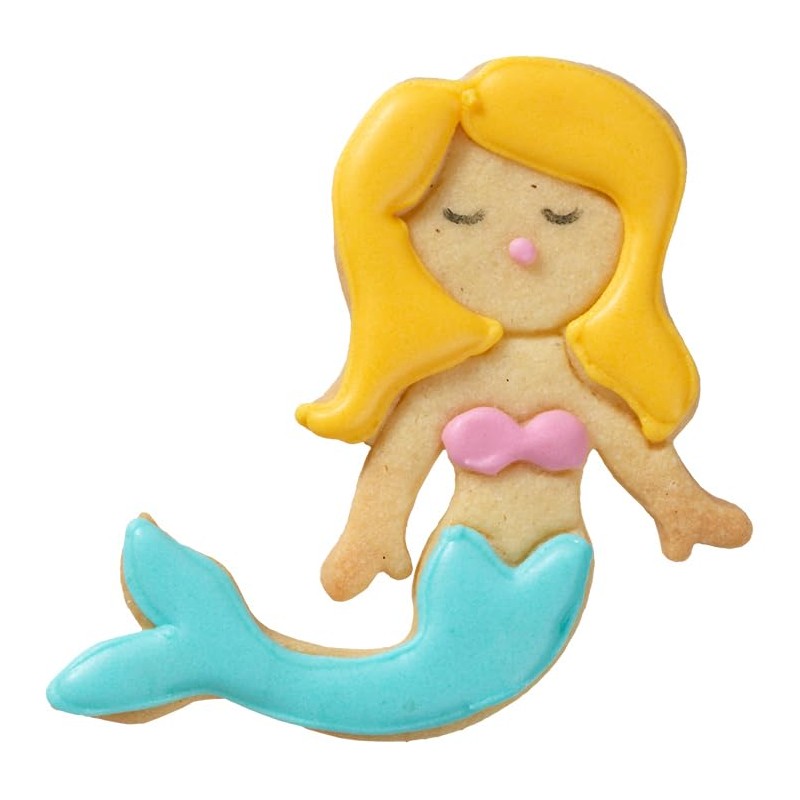 Birkmann 1010720110 Floating Mermaid Cookie Cutter, 9 cm, synthetic, Grey,