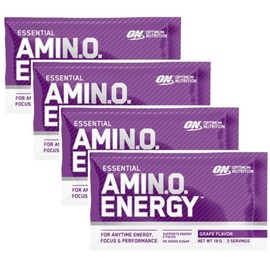 【国内正規品】ON アミノエナジー ぶどうフレーバー 18g 4個セット EAA 必須アミノ酸 サプリメントオプティマムニュートリション(Optimum Nutrition)