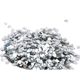 Angel Malone 10g PVC & Hologram Mini Heart Sequins Confetti, Loose Nail Art, Card Making, Scrapbooking, Table Confetti, Valentines Day Wedding Favours (Silver Hologram 3mm)