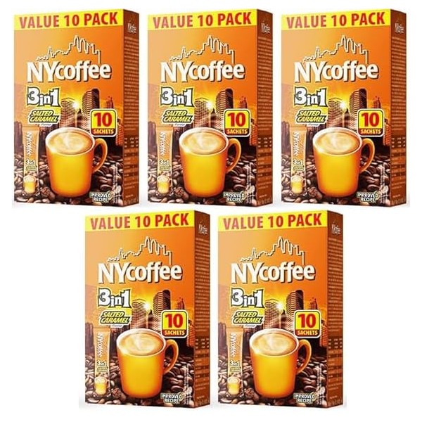 50 x NY Coffee 3 in 1 Sachets Salted Caramel