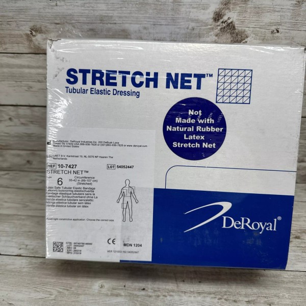 DeRoyal Stretch Net Tubular Elastic Size-6 Dressing 10-7427 Latex Free