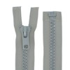 Zip Plastic Separable Coarse Long PZG-310 (Light Grey, 120 cm)