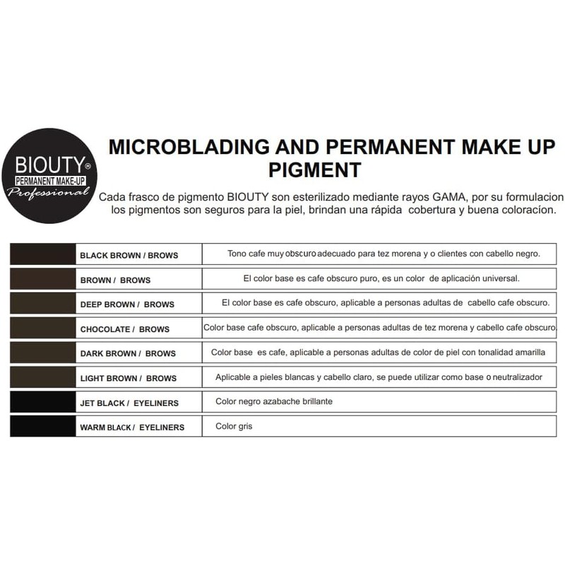 Pigmento Microblading Micropigmentacion BIOUTY (BROWN) (BROWN)