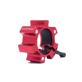 Atletica Aluminium Dumbbell Clasps, 50 mm, Magnetic, Rubber Protection on the Inside, Excellent Hold, Available in 4 Colours, Red
