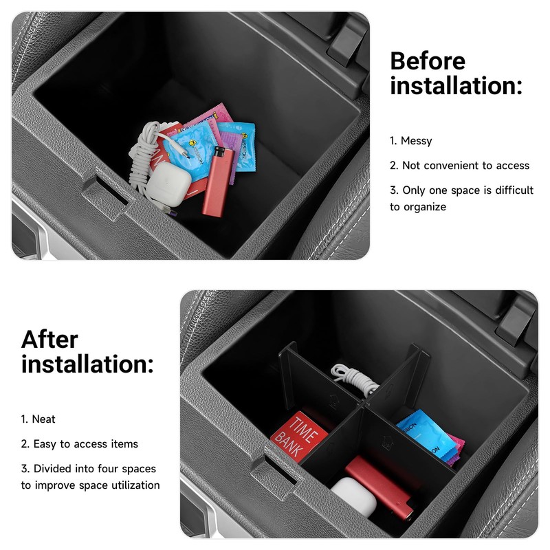 YOJOJOCO 2PCS Center Console Organizer Compatible with Toyota 2026 2025