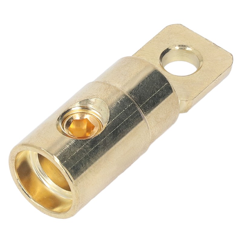 Pair Power Battery O Ring Terminals Brass Gold Plated High