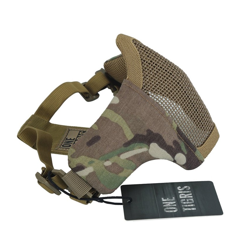 OneTigris Foldable Half Face Mask Mesh Mask for Airsoft Paintball