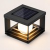 Solar Post Lights Outdoor, Modern Exterior Stainless Steel Pillar Light,