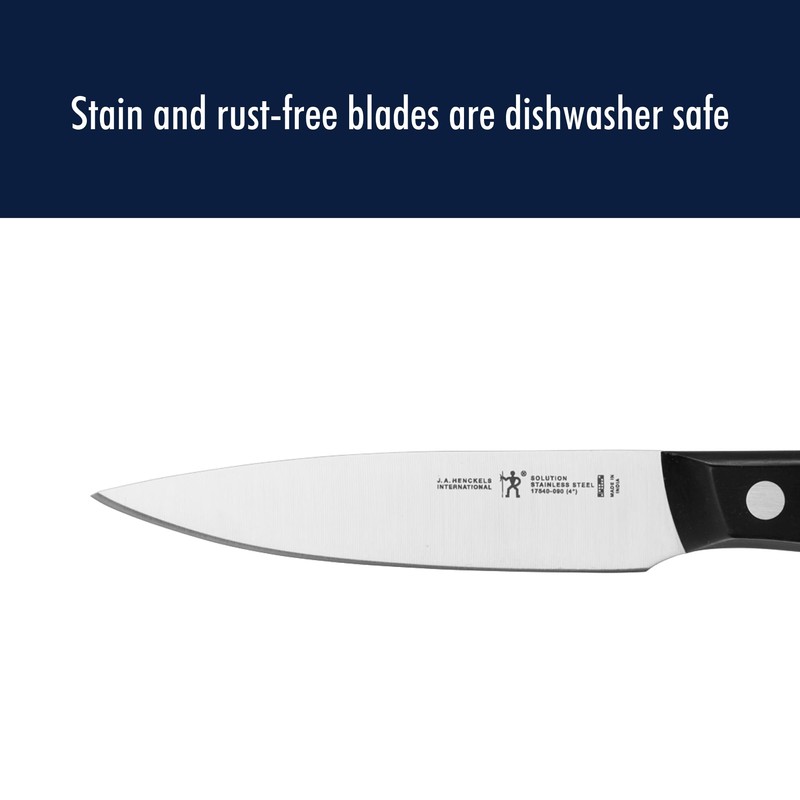 HENCKELS Solution Razor-Sharp 4-inch Compact Chef Knife, German Engineered Informed
