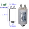 Starting Capacitor, Motor Capacitor, Working Capacitor MKP 1 μF, 450