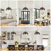 Febeleven Black Farmhouse Pendant Light with Hammered Metal Shade Vintage