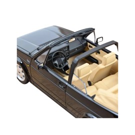 Norev 1/18 Diecast Model Car Black for Volkswagen Golf Cabriolet 1992 Features Open Doors and Wheels Plastic Toy for Kids