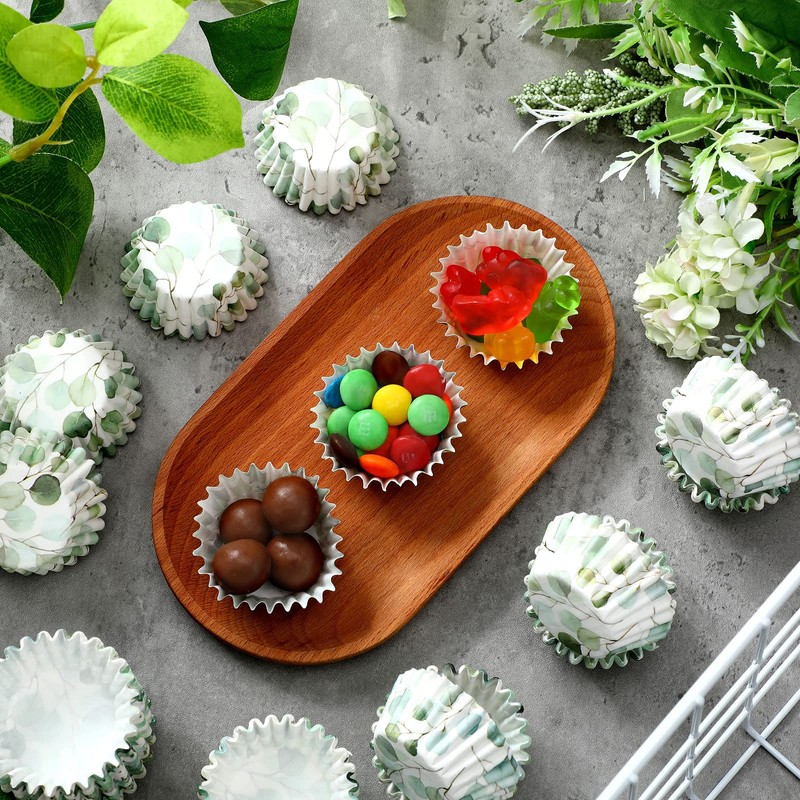 600 count Green Mini Cupcake Wrappers Liners for Baking Greenery