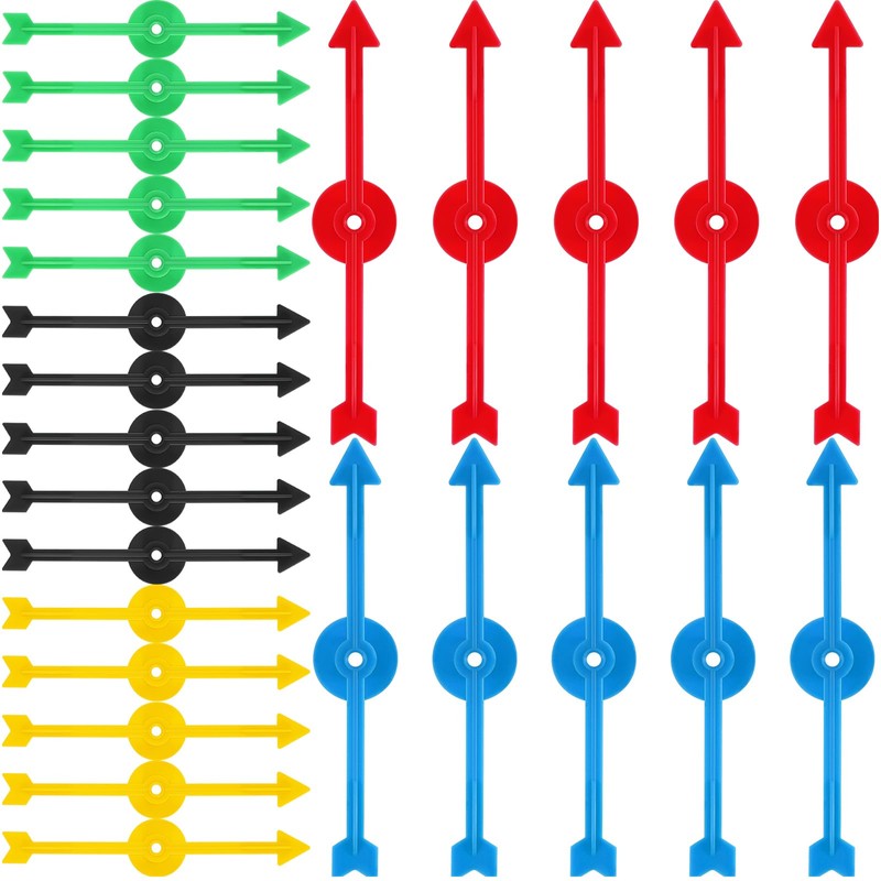 CHENGU 25 Pieces Game Spinner Arrow 4 Inch Plastic Spinners