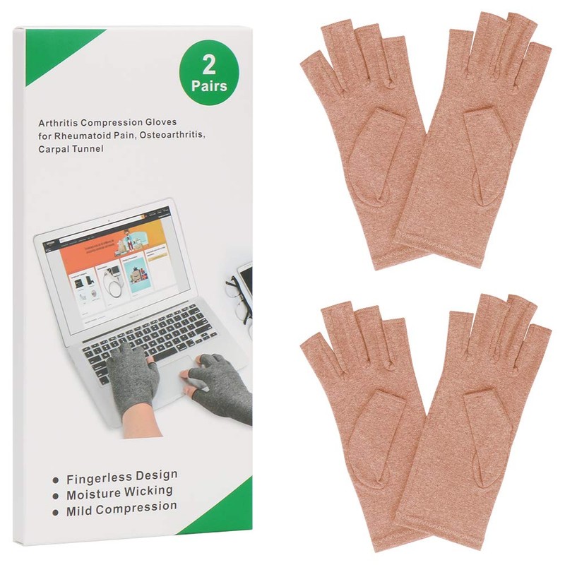 2-Pair Arthritis Compression Gloves for Alleviate Rheumatoid Osteoarthritis, Carpal Tunnel