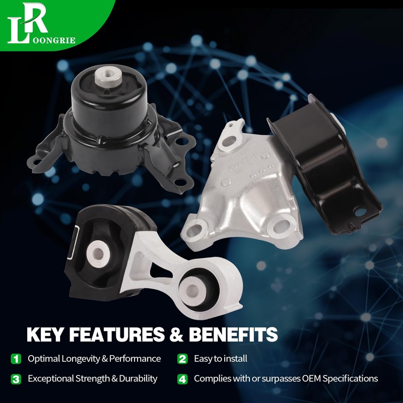 LOONGRIE Engine Motor and Transmission Mount Kit Compatible with HR-V