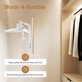 Cabinet Door Hinges,Cabinet Door Lift Up Furniture Pneumatic Support,Pneumatic Spring Stay Strut, Furniture Cabinet Door Lid Stay for Upturned Buffer Panels and Aluminum Frame Doors