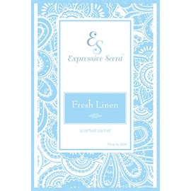 Fresh Linen Scented Sachet Envelope Air Freshener By Expressive Scent - 3 Pack