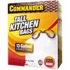 Commander 13 Gallon 0.78 MIL White Plastic Trash Bags Unscented
