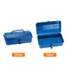 HARFINGTON Tool Box 11.4" Portable Steel Tool Box Hip Roof
