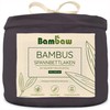 Bambaw - Anthracite Fitted Sheet 90 x 200 cm -