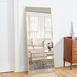 MIRUO 47"x16" Full Length Mirror Full Length Body Mirror Gold Mirror Floor & Full Length Mirrors for Wall Body Mirror Gold Mirror Large Mirror Big Mirror