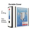 Staples Better Binder Heavy-Duty View, White, 1000-Sheet Capacity, 5"