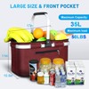 LIQING 35L Large Picnic Basket 2 Layers of Internal Pockets
