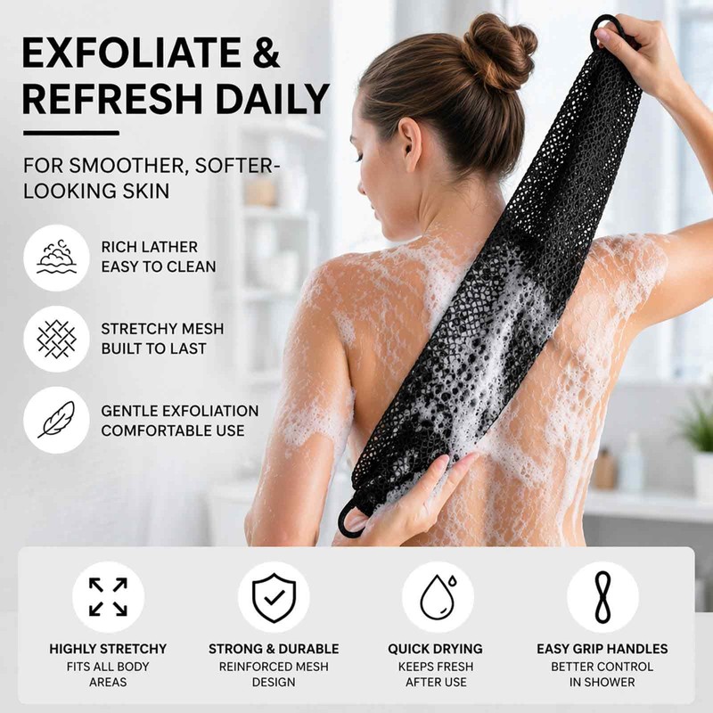 Exfoliating Bath Set - African Net Sponge - Exfoliating Washcloth