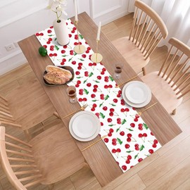 Buxiuer Cherry Table Runner She's The Cherry On Top Party Decorations Dining Room Home Kitchen Table Decor