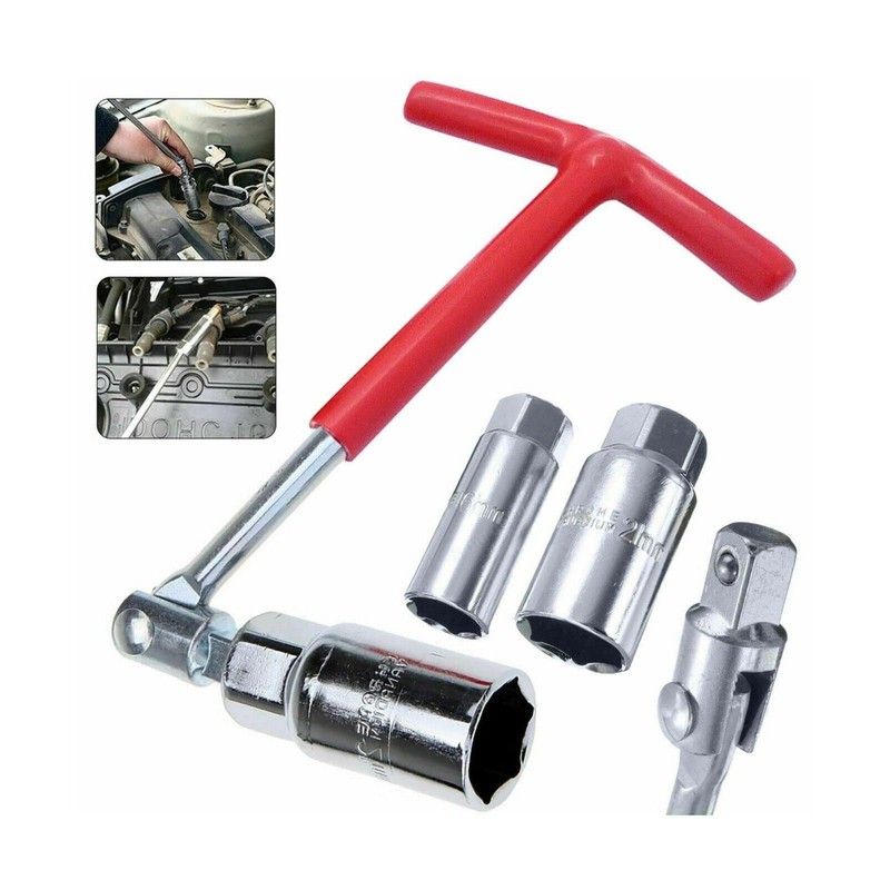 Mr. Gadget's Solutions 4PC T-BAR Spark Plug Spanner Wrench Set