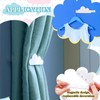 Briwooody 2 Pcs Cloud Shaped Curtain Tiebacks Curtain Acrylic Holdbacks