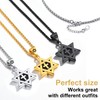 Star of David Necklace for Men Stainless Steel Wheat Chain