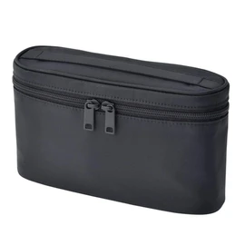MUJI 02869076 Nylon Hand Pouch, Thin, Black, Approx. 4.9 x 8.1 x 2.4 inches (12.5 x 20.5 x 6 cm)