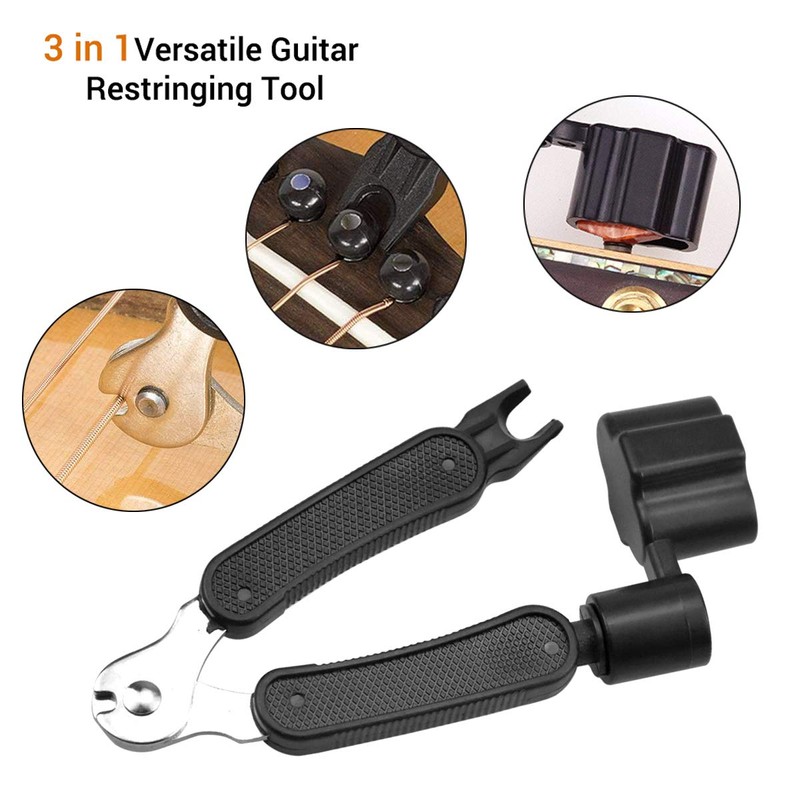 Kioiner 3-in-1 Guitar String Winder Cutter, Ergonomic Multifunctional Guitar Tool