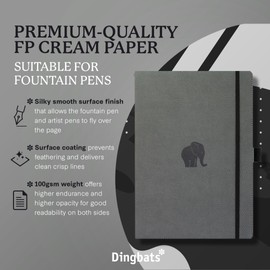 Dingbats* - Wildlife Plain Extra Large A4 Notebook - PU Leather Hardcover Journal for Work, Writing - Pocket, Elastic Closure, Pen Holder, Bookmark