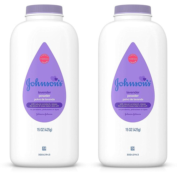 Johnsons Baby Powder Calming Lavender/Chamomile 15 Ounce (443ml) (2 Pack) by Johnson's
